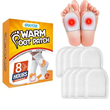 6pcs Foot Warmer Самонагряващи се стелки Отопляеми подложки Крака Heat Pack Mats Instant Winter Дълготраен пластир за дейности на открито