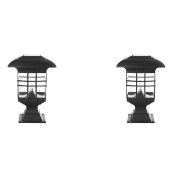 6X слънчева пост колона лампа водоустойчив пейзаж градина слънчева светлина LED открит пост палуба капачка колона ограда лампа