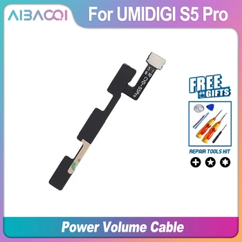 AiBaoQi Нов оригинален основен Umidigi S5 Pro Включване / изключване на захранването + Сила на звука FPC ключ нагоре / надолу бутон Flex кабел FPC за Umidigi S5 Pro телефон