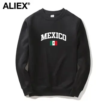 ALIEX Мексико флаг суитчър мъже жени марка облекло качулка случайни анцуг мода 2019 нов скейт мъжки памук качулка D9G2B #
