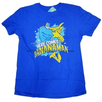Bananaman T Shirt - Here Comes Bananaman 100% Официален класически комикс The Beano