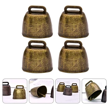 Bells Pet Vintage Bells Metal Cow Bell Iron Tinkle Music Decorations Bells Rustic Parazing Supplies Collar Anti-lost Hanging