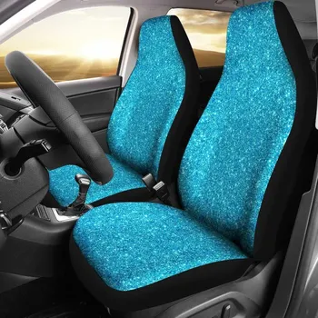 Blue Confetti Print Car Seat Covers Pair, 2 Front Car Seat Covers, Seat Cover for Car, Car Seat Protector, Car Accessory