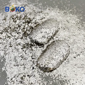 BOKO 5220 Устойчивост на разтворител Огледален блясък на ноктите на прах Чисто сребро Най-добрите високо блестящи прахови пайети за UV гел лак за нокти
