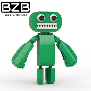 BZB MOC игра Garten Of Banban Анимация на градивни блокове Зелено чудовище играчка кукла градина периферни тухли детски рожден ден