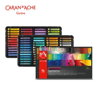 Caran D'Ache Neopastel Oil Pastels Комплекти за качество на художниците от 12/24/48/96 цвята, изключително фини пигменти и инертно масло, водоустойчиви