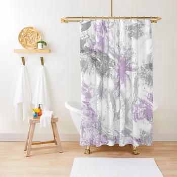 Cassic Trendy Purple and Grey Marble Texture Душ завеса за бани с красив дизайн, комплект за завеса за баня