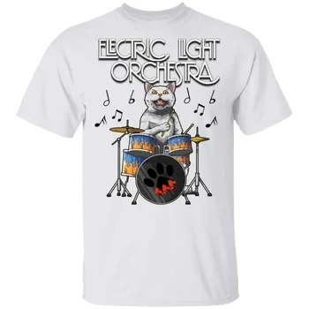 Cat барабанист Electric Light Orchestra Тениска Rock Tee Размер S-4XL EE238