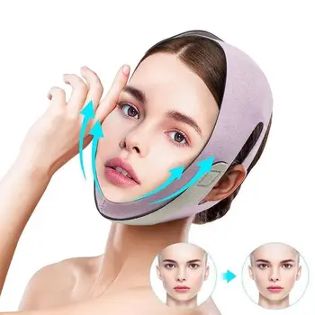 Cheek Lift V-Face Band Висококачествен VShaped брадичка дишаща отслабване лицето колан графен сън превръзка лицето
