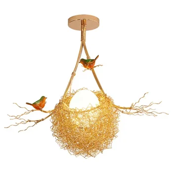 Cottagecore Птиче гнездо полилеи за хол бар маса за хранене кухня остров таванско помещение декор висящи LED осветителни тела