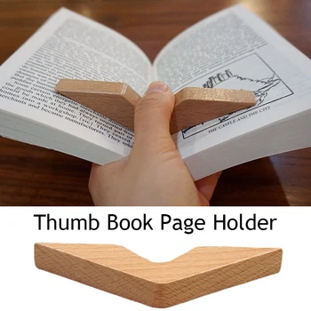 Creative Handmade Thumb Book Page Holder Book Expander Thumb Bookmark Wood Page Spreader Book Support Office Worker Reading Book