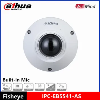 Dahua 5MP Fisheye мрежова камера IPC-EB5541-AS WizMind вграден микрофон PoE 180 градуса слот за SD карта IP67 IK10 мини IP камера