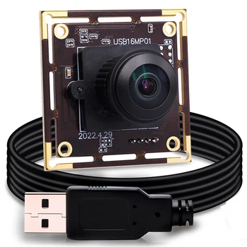 ELP 180 градуса широкоъгълен рибешко око 16MP USB камера модул USB 2.0 UVC уеб камера камера борда за компютър, лаптоп и Android устройство