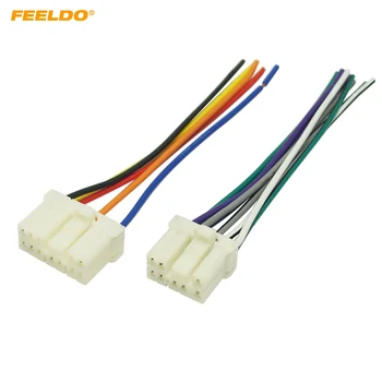 FEELDO 1Pair Car Radio Audio Wire Harness Aapter Male Plug за Geely Emgrand Primal Suzuki стерео кабел за високоговорители #CT4213