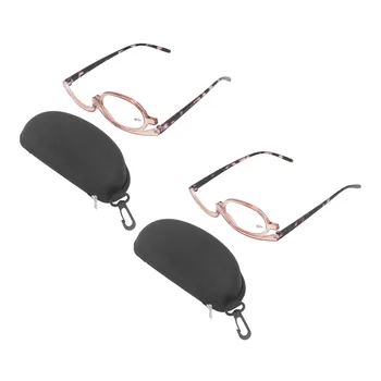 Flip Down Magnify Очила Преносимо четене 180 градуса въртящ се единичен обектив Увеличете грим очила Пролетна панта очила