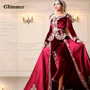 Glimmer Очарователни модерни вечерни рокли Мароко Официални абитуриентски рокли, направени по поръчка Знаменитост Vestidos Fiesta Gala Robes De Soiree