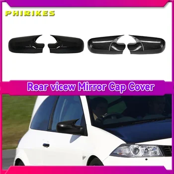 Glossy Black/Carbon Fiber Car Side Wing Rear Vision Cover Cap For Renault Megane 2 MK2 2002-2009 Bat Rear View Mirror Cover