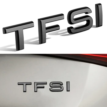 Glossy черен TFSI емблема багажника стикер калник стикер за Audi A6 C5 C6 A7 A5 A4 A3 A1 Q2 Q3 Q5 Q7 RS7 RS3 S5 Audi заден стикер
