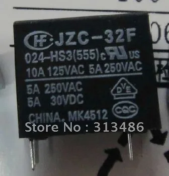  Hongfa PCB реле HF32F-24V-HS, 4 пина, 1NO, 5A 250VAC JZC-32F-024-HS3