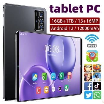 Hot продажба таблет PC 10.1 инчов Android 12 дисплей таблети Google Play IPS WPS Dual SIM карта 5G 4G WIFI таблет Android таблет