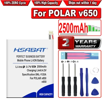 HSABAT 2500mAh Батерия за вътрешен литий POLAR v650