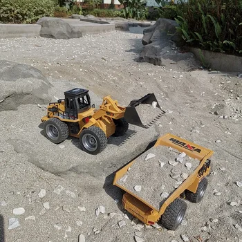 Huina 1532 Rc камион 1:18 6Ch сплав трактор лопата дистанционно управление камион инженерство булдозер модел играчка играчки за момчета деца подарък