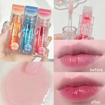 Jelly Glass Lip Gloss Oil Овлажняващо питателно течно червило Трайна грижа за устните Корейски секси ясни устни грим жени козметични