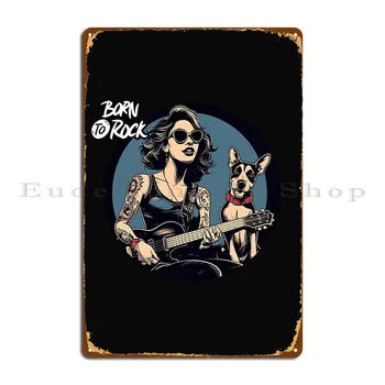Just A Girl And Her Dog 95 Rock N Roll Style Metal Sign Plaques Pub Mural Kitchen Garage Iron Tin Sign Poster