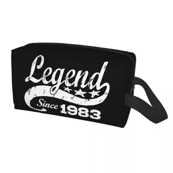 Kawaii Легенда от 1983 г. Пътна тоалетна чанта 37-ма 37-годишна подарък за рожден ден Козметичен грим Организатор Комплект за съхранение на красота