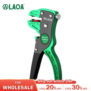  LAOA Автоматична стриптизьорка на тел Flatwire Cutter Stripping Plier 0.2 до 4mm Регулиране на дължината на диапазона за електротехник