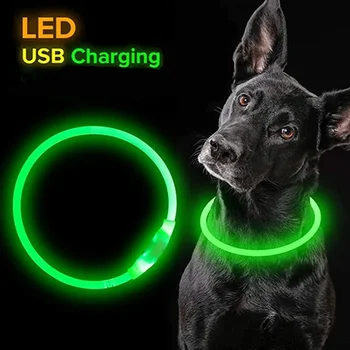 Led куче яка светлинен USB котка куче яка 3 режима Led светлина светещи загуба предотвратяване LED яка за кучета домашни любимци куче аксесоари