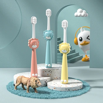 Little Lion Children's Ten Thousand Root Hair Toothbrush 2-10 year Old Baby Soft Hair Gingival Protection Toothbrush