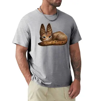 Loth котка илюстрация тениска извънгабаритни къс ръкав чай животно prinfor момчета мъжки дрехи