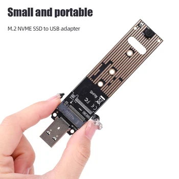 M.2 NVME Riser Board 10Gbps Gen 2 твърд диск конвертор Plug and Play SSD към USB адаптер карта за Samsung WD Черно Intel NVME SSD
