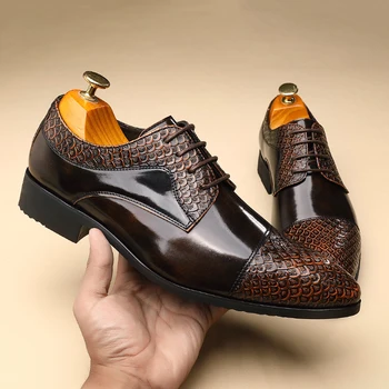 Men Businee обувки мода класически стил мъжки официални кожени обувки за сватба ново пристигане мъжки Oxfords дропшипинг