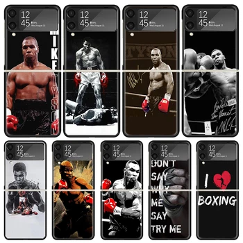 Mike Tyson Boxer Man Drawing Case for Samsung Galaxy Z Flip 5 ZFlip 4 3 Z Flip3 5G Phone Cover Shell Shockproof Hard Folding Fun