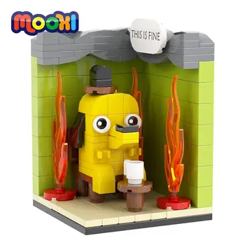 MOOXI ТОВА Е ДОБРЕ 2.0 134Pcs MOC тухли творчески карикатура фигура строителни блокове детски играчки за деца рожден ден подарък MOC1386