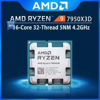 NEW AMD Ryzen 9 7950X3D R9 7950X3D 4.2 GHz 16-ядрен процесор с 32 нишки 5NM 128M 100-100000908 Socket AM5 без вентилатор