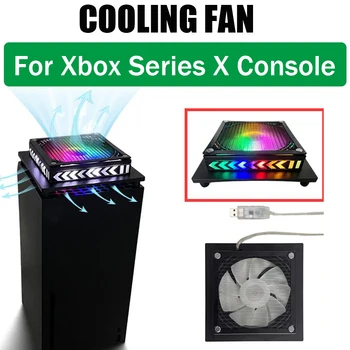 NEW Топ охлаждащ вентилатор охладителна система за Xbox Series X хост конзола с RGB LED светлина разсейване на топлината вентилатор за Xbox конзола