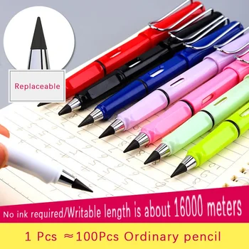 No Kawaii Нов вечен молив за писане за 8 скица Unlimited Art Pen Pcs / комплект училище канцеларски моливи мастило
