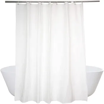Nordic стил бели завеси за баня водоустойчив Peva душ завеса дебел плътен цвят вана плесен безплатно паравани с кука