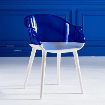 Nordic творчески прозрачен стол модерен прост пластмасов стол за хранене дизайнер акрилни стол облегалка за хранене стол мебели