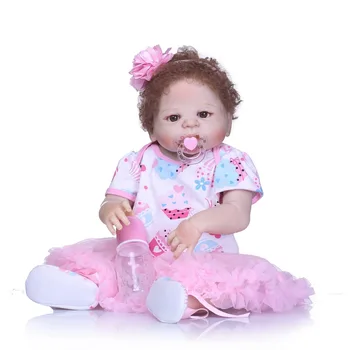NPKCOLLECTION Bebes Reborn Dolls Realistic Full Silicone Baby Boy Doll New Hair Style Alive Baby Dolls As Girls Playmate Toys