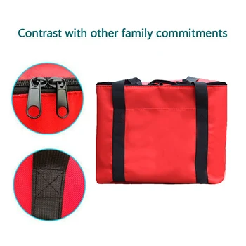 Oxford Cloth Holder Folding Fresh Strength Portable Waterproof Insulated Food Storage Picnic Pizza Delivery Bag Durable Takeaway