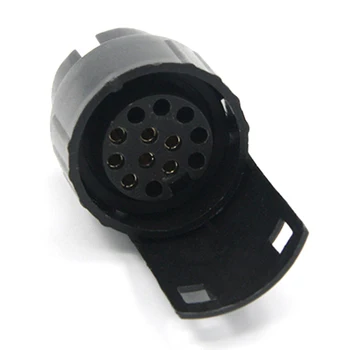 Plug конвертор 12/24V 7 пинов към 13-пинов адаптер за теглене Меден основен конектор за ремарке Mini Socket конвертор за ремарке Caravan RV