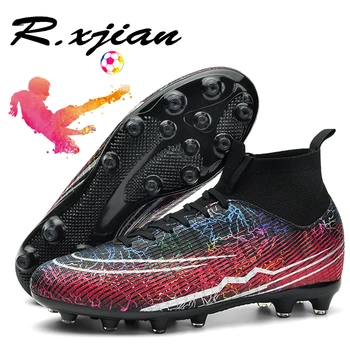 R.xjian Мъжки футболни обувки Възрастен Kid TF / FG Неплъзгащи се унисекс футболни клинове Външни дишащи маратонки за трева Ново пристигане 2023