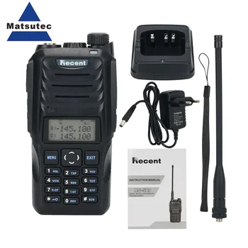 RS-589 Professional 10W 12KM VHF UHF Radio Walkie Talkie Преносим ръчен приемо-предавател с LED фенерче
