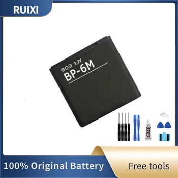 RUIXI Оригинална батерия 1070mAh BP-6M батерия за Nokia N73 N77 N93 N93S 3250 6151 6233 6234 6280 6288 6290 9300I 9300 + Безплатни инструменти