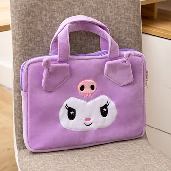 Sanrio здравей коте карикатура лаптоп чанта момиче момче Kuromi 14 инчов таблет чанта IPAD чанта вътрешна чанта нова мода голяма пазарска чанта за съхранение