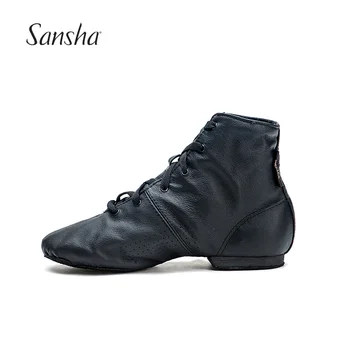 Sansha Unisex High Vamp Jazz Boot Superior Cow Leather Suede Split-sole Women Men Girls Indoor Modern Jazz Dance Shoes JB1LCO